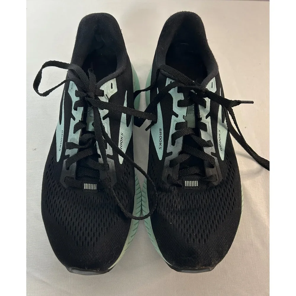Brooks Launch 8 Womens Running Shoes Black Mint Green Speed Neutral Size  7 - Picture 9 of 16